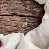 Vriksham Designer Floral Pendant Invisible Chain-White-G20621